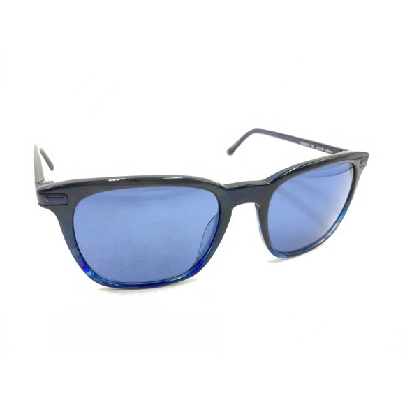 Eddie Bauer EB 32621P Dark Blue Square Sunglasses Blue Lens 52-19 135 Polarized - Picture 1 of 12